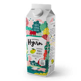 Juustoportti Hyvin sokeroimaton jogurtti 1 kg mango