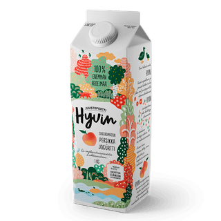 Juustoportti Hyvin sokeroimaton jogurtti 1 kg persikka
