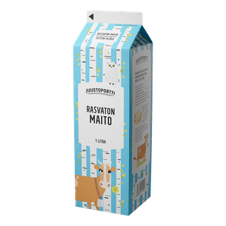Juustoportti rasvaton maito 1 l
