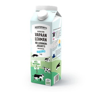 Juustoportti Vapaan lehmän AB-luonnonjogurtti 1 kg