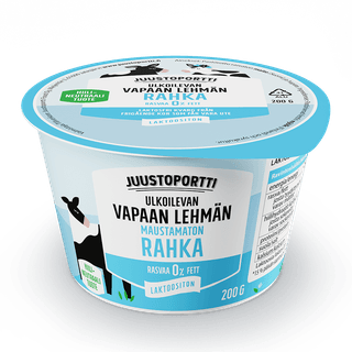 Juustoportti Vapaan lehmän rahka 200 g, laktoositon