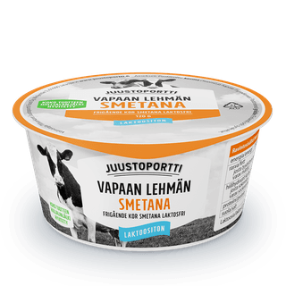Juustoportti Vapaan lehmän smetana 120 g laktoositon