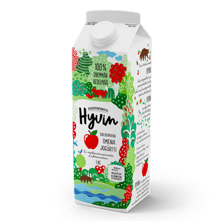 Juustoportti Hyvin sokeroimaton jogurtti 1 kg omena