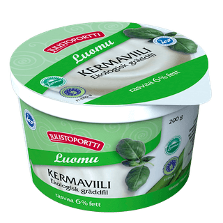 Juustoportti Luomu kermaviili 6 % 200 g