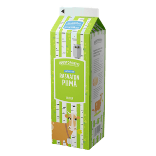 Juustoportti rasvaton piimä 1 l laktoositon