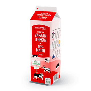 Juustoportti Vapaan lehmän täysmaito 1 l