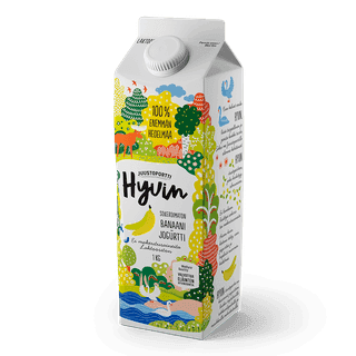 Juustoportti Hyvin sokeroimaton jogurtti 1 kg banaani