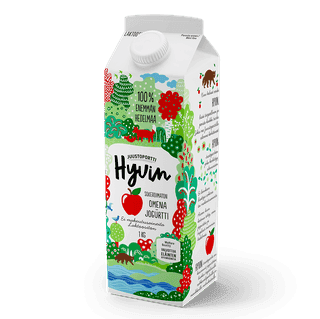 Juustoportti Hyvin sokeroimaton jogurtti 1 kg omena