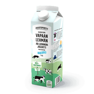Juustoportti Vapaan lehmän AB-luonnonjogurtti 1 kg