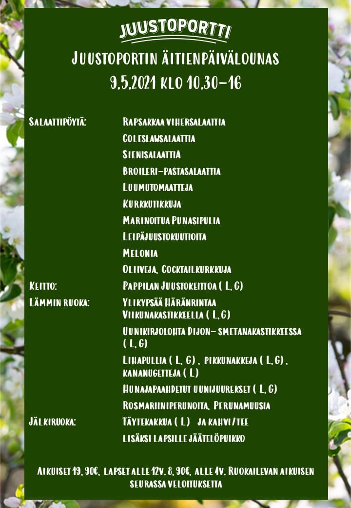 Äitienpäivälounas 2021