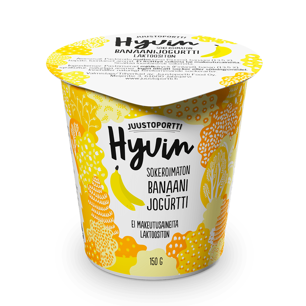 Juustoportti Hyvin sokeroimaton jogurtti 150 g banaani
