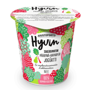 Juustoportti Hyvin sokeroimaton jogurtti 150 g päärynä-raparperi