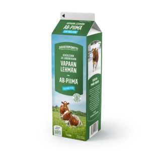 Juustoportti Vapaan lehmän AB-piimä 1 l laktoositon