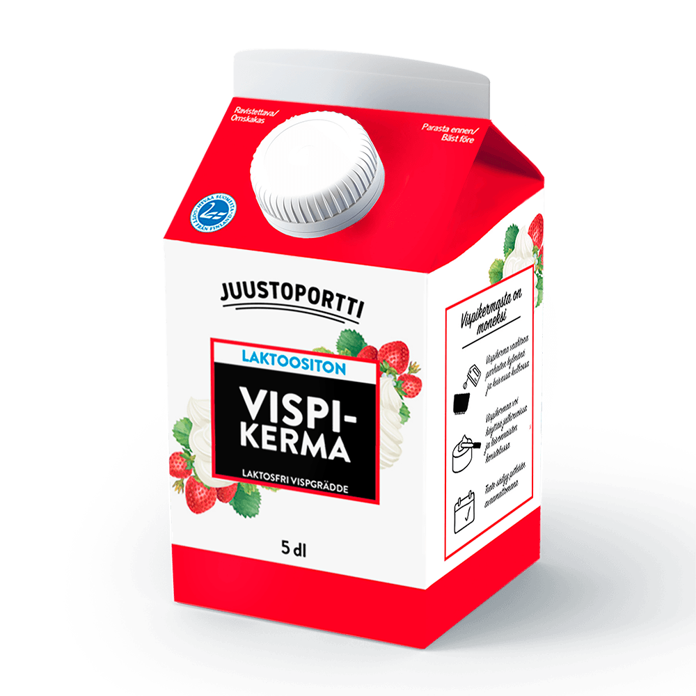 Juustoportti laktoositon vispikerma 0,5 l UHT