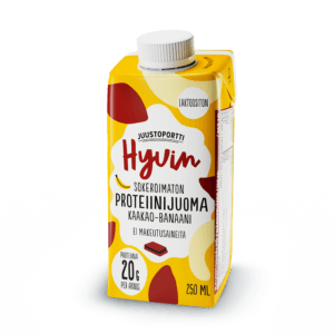 Juustoportti Hyvin sokeroimaton proteiinijuoma 250 ml kaakao-banaani