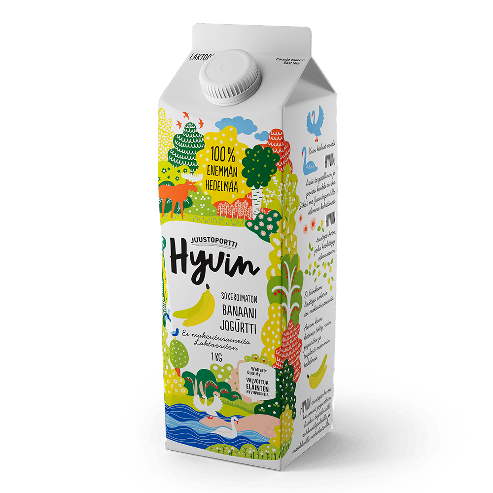 Juustoportti Hyvin sokeroimaton jogurtti 1 kg banaani
