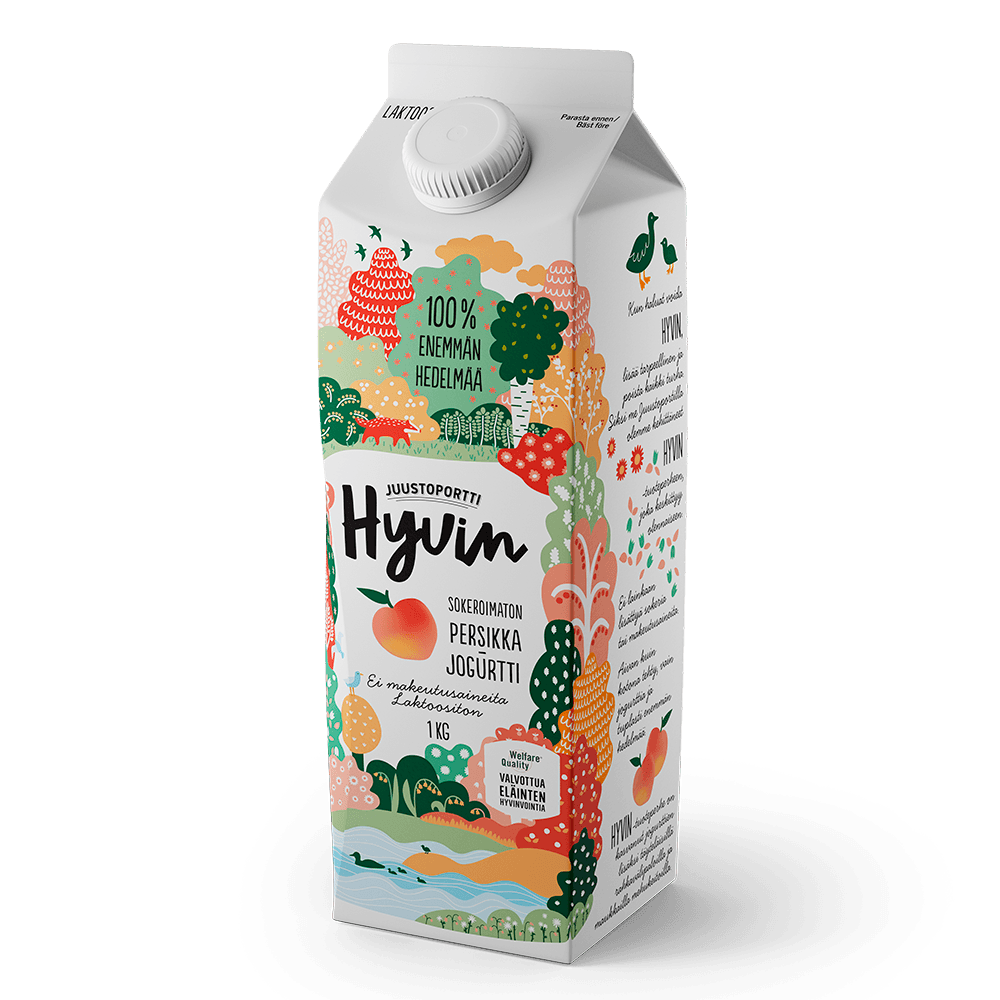 Juustoportti Hyvin sokeroimaton jogurtti 1 kg persikka