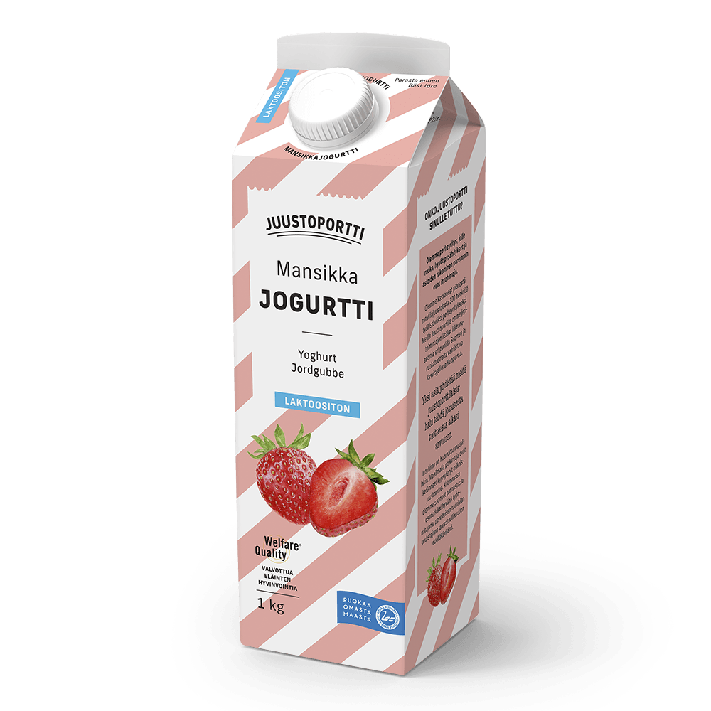 Juustoportti jogurtti 1 kg mansikka