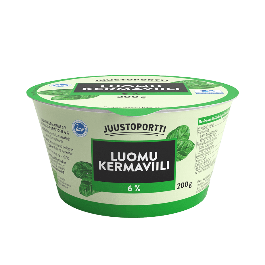 Juustoportti Luomu kermaviili 6 % 200 g