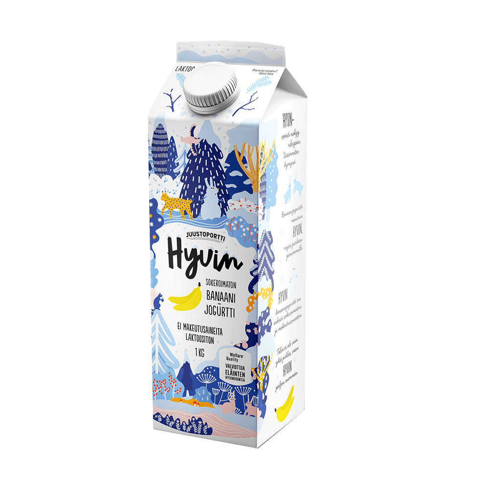 Juustoportti Hyvin sokeroimaton jogurtti 1 kg banaani