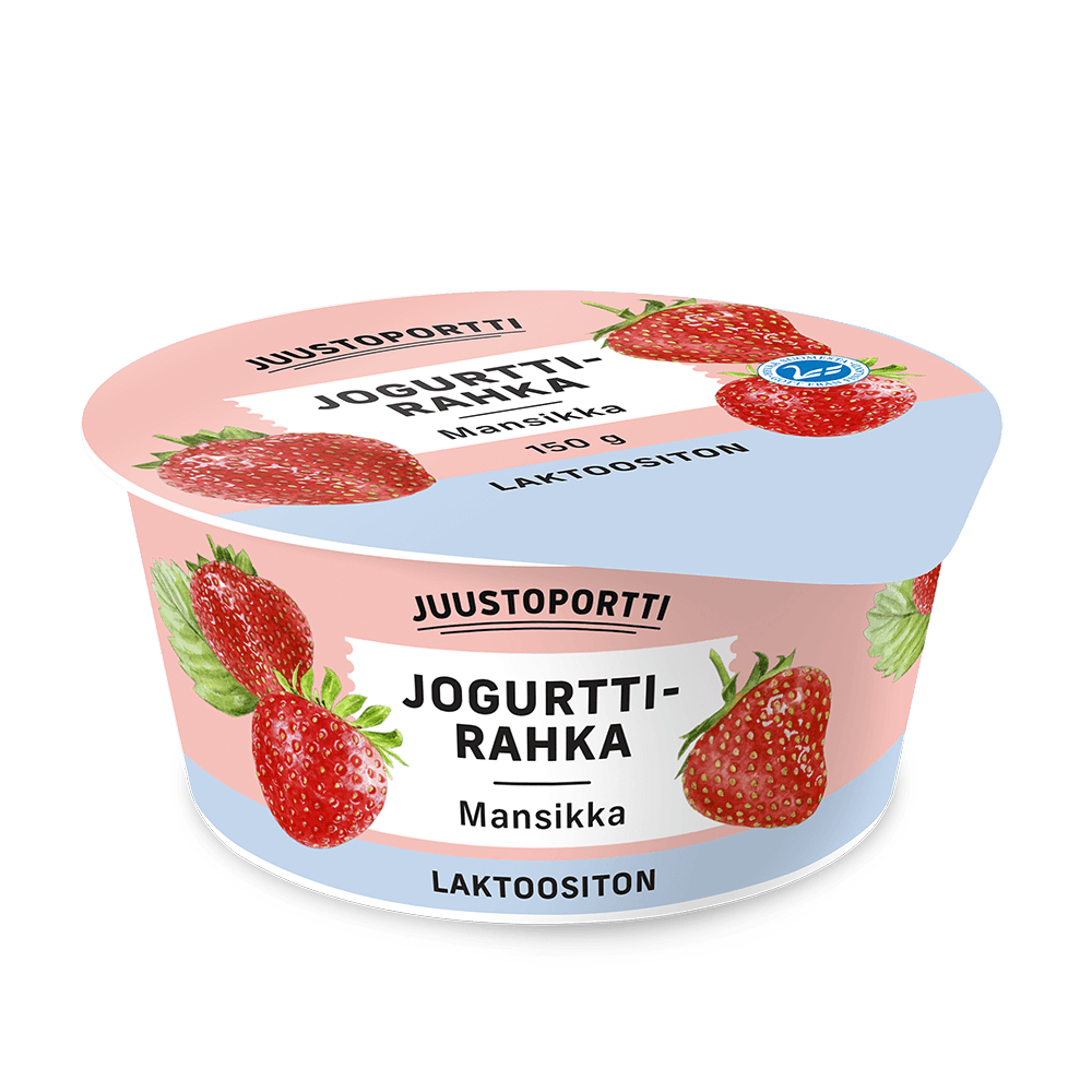 Juustoportti jogurttirahka 150 g mansikka laktoositon