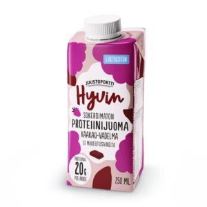 Juustoportti Hyvin sokeroimaton proteiinijuoma 250 ml kaakao-vadelma