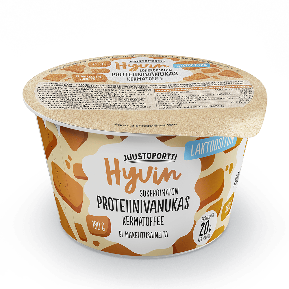 Juustoportti Hyvin sokeroimaton proteiinivanukas 180 g kermatoffee