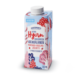 Juustoportti Hyvin sokeroimaton kreikkalainen juotava mansikka-vadelmajogurtti 250 ml