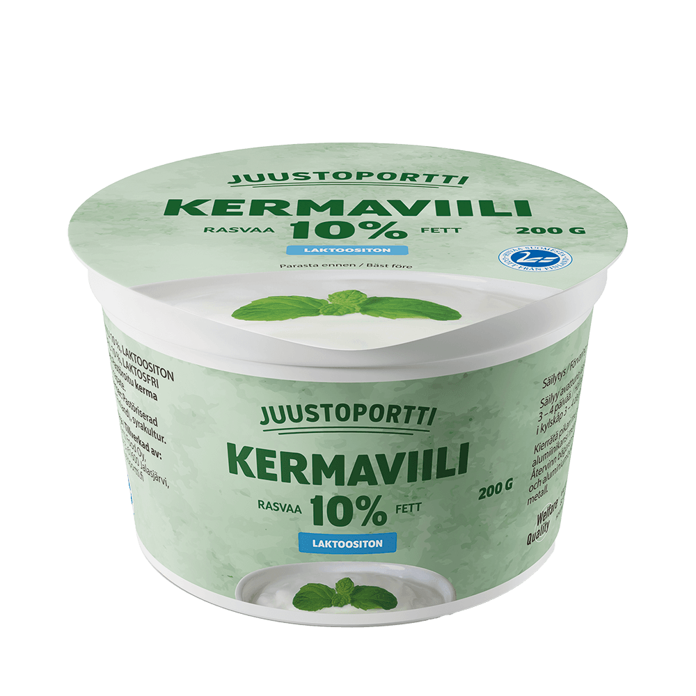 Juustoportti kermaviili 10 % 200 g laktoositon