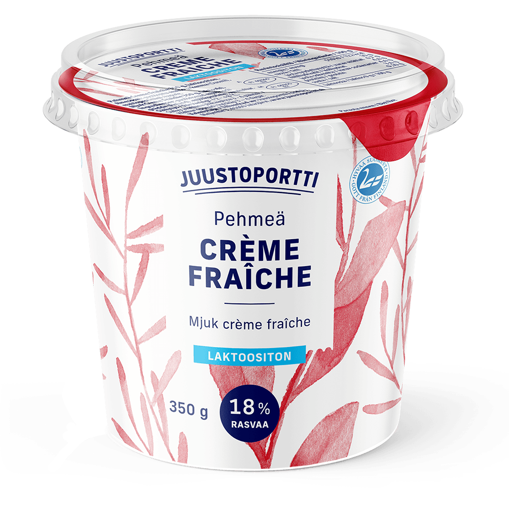 Juustoportti pehmeä Crème Fraîche 18 % 350 g laktoositon