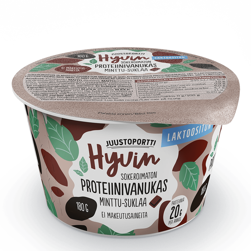 Juustoportti Hyvin sokeroimaton proteiinivanukas 180 g minttu-suklaa