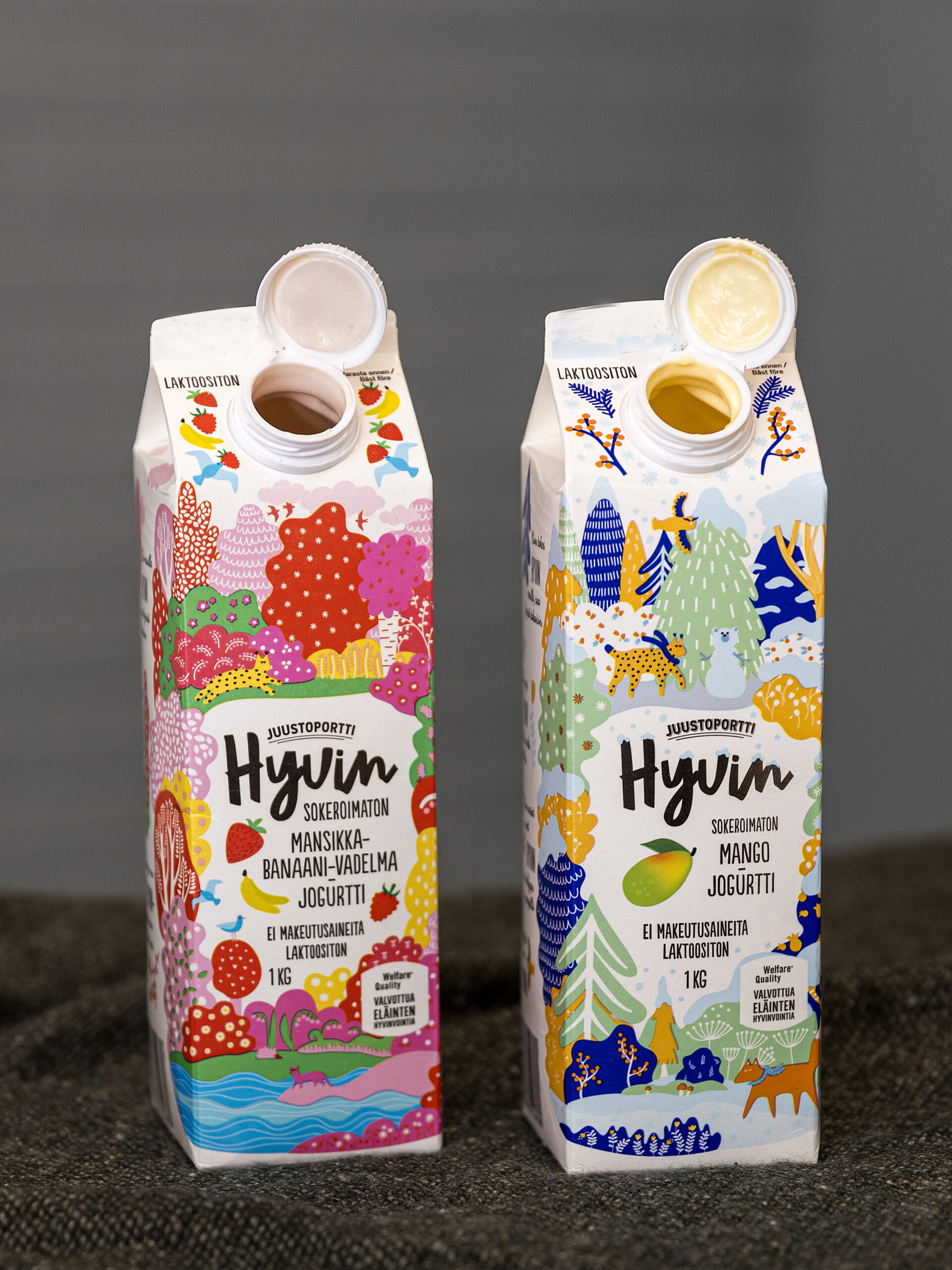 Juustoportin jogurteissa on nykyään uudenlaisia korkkeja, jotka jäävät kiinni pakkaukseen. Korkit eivät irtoa avattaessa ja ne lajitellaan jatkossa yhdessä kartonkipakkausten kanssa.