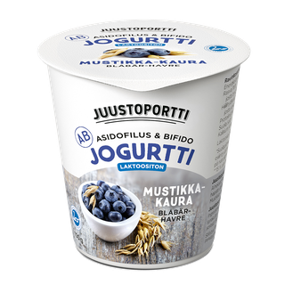 Juustoportti AB-jogurtti 150 g mustikka-kaura, laktoositon