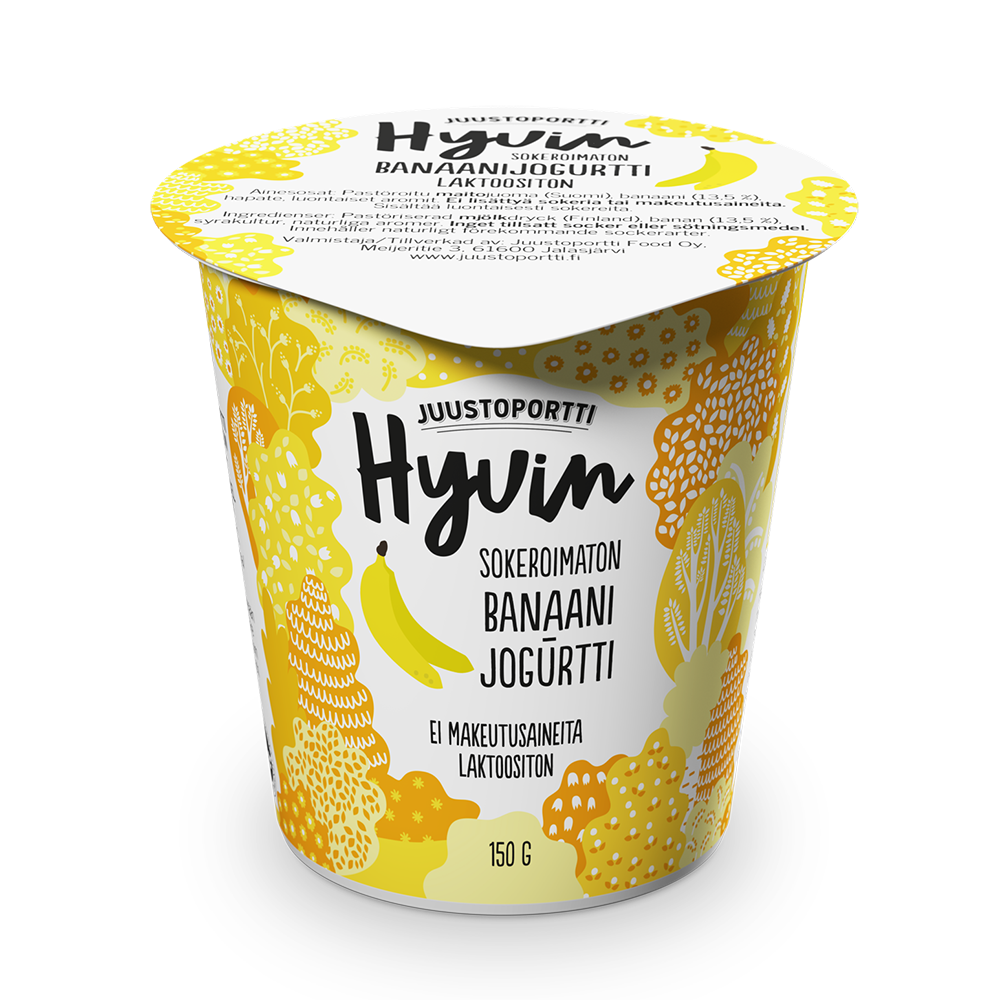 Juustoportti Hyvin jogurtti 150 g banaani, laktoositon