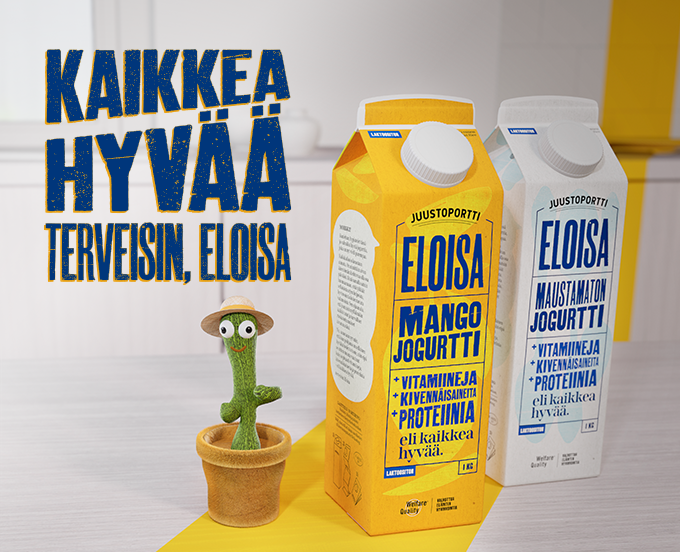 Juustoportti Eloisa on ainutlaatuinen jogurtti, johon on lisätty sopivasti vitamiineja, kivennäisaineita ja proteiinia. Nyt kaupoissa!
