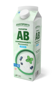 Juustoportti AB-jogurtti 1 kg rasvaton maustamaton laktoositon