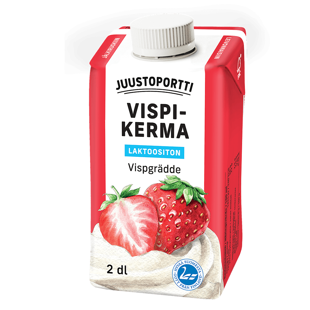Juustoportti Vispikerma 2 dl, laktoositon, UHT