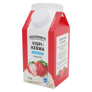 Juustoportti Vispikerma 5 dl laktoositon UHT