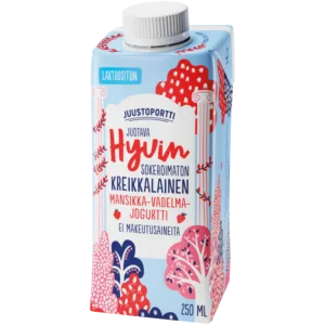 Juustoportti Hyvin kreikkalainen juotava jogurtti 250 ml mansikka-vadelma laktoositon