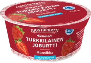 Juustoportti Pehmeä turkkilainen jogurtti 150 g mansikka laktoositon