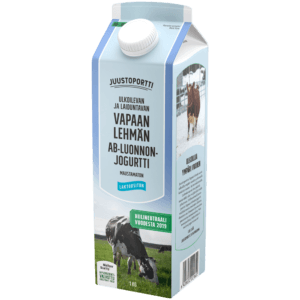 Juustoportti Vapaan lehmän AB-luonnonjogurtti 1 kg maustamaton laktoositon