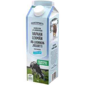 Juustoportti Vapaan lehmän AB-luonnonjogurtti 1 kg maustamaton laktoositon