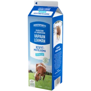 Juustoportti Vapaan lehmän kevytmaitojuoma 1 l laktoositon