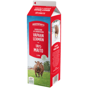 Juustoportti Vapaan lehmän täysmaito 1 l