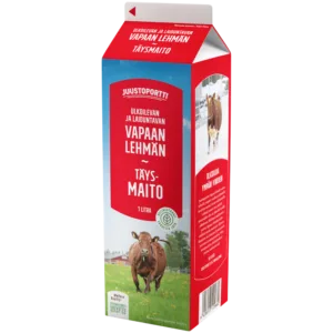 Juustoportti Vapaan lehmän täysmaito 1 l