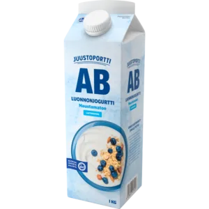 Juustoportti AB luonnonjogurtti 1 kg maustamaton laktoositon