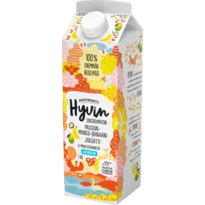 Juustoportti Hyvin jogurtti 1 kg passion-mango-banaani laktoositon