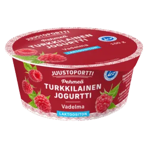 Juustoportti Pehmeä turkkilainen jogurtti 150 g vadelma laktoositon