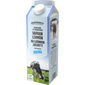 Juustoportti Vapaan lehmän AB-luonnonjogurtti 1 kg maustamaton laktoositon