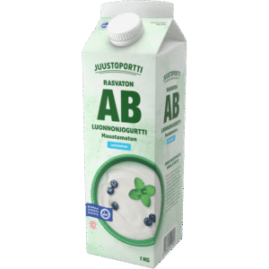 Juustoportti AB-luonnonjogurtti 1 kg rasvaton maustamaton laktoositon